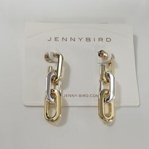 NWT Jenny Bird Silver/Gold-Tone Toni Drop Earrings